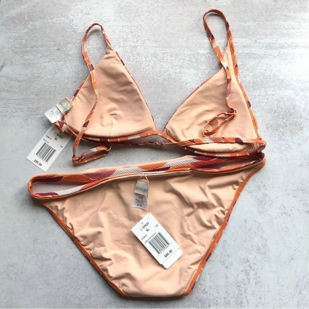 L Space Millie Top And Camacho Bottom Full Bikini Size XL